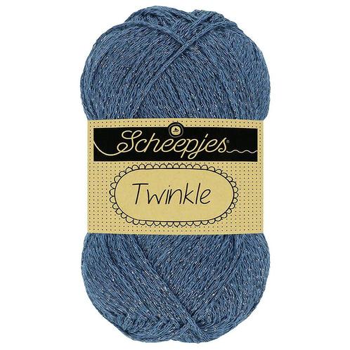 Scheepjes Twinkle - 909 denimblauw - Katoen Glittergaren m, Hobby en Vrije tijd, Breien en Haken, Ophalen of Verzenden