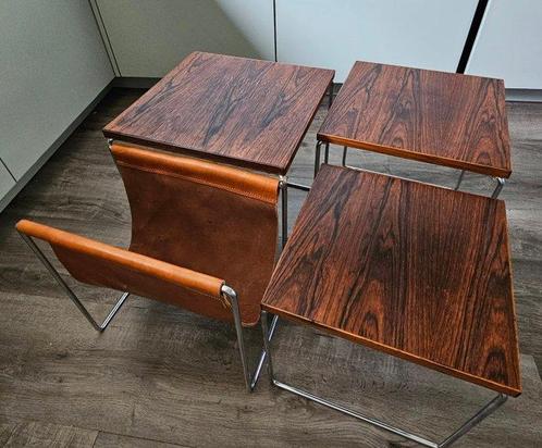 Van Elderen / Brabantia - Set bijzettafels (3) - Hout,, Antiek en Kunst, Antiek | Meubels | Stoelen en Banken