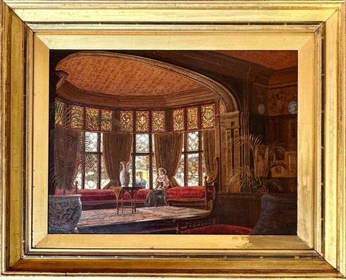 English School (XIX) - Mother And Daughter In Conversation, Antiek en Kunst, Kunst | Schilderijen | Klassiek