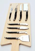 Laguiole - 8x Cheese knives - Wood Serving Board - Black -