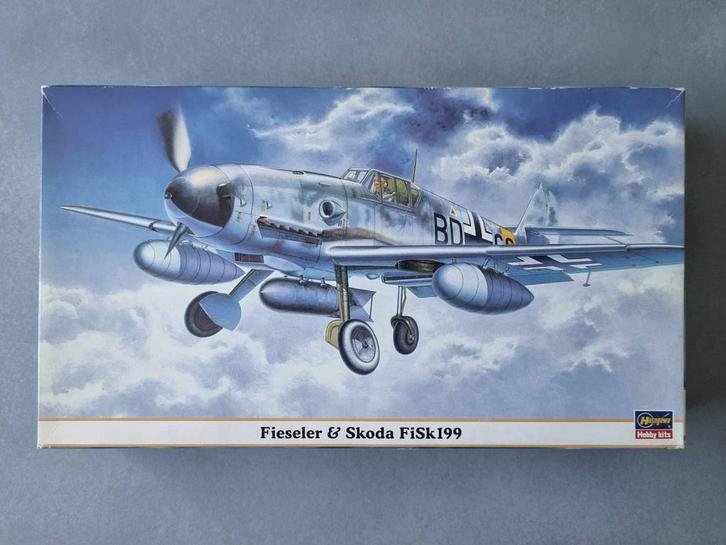 Hasegawa 09645 Fieseler & Skoda FiSk199 1:48, Hobby en Vrije tijd, Modelbouw | Vliegtuigen en Helikopters, Hasegawa, Verzenden