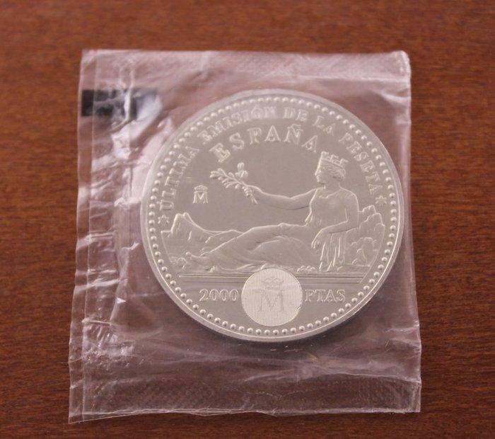 Spanje. 2000 Pesetas año 2001 (moneda de Plata 925) (Zonder, Postzegels en Munten, Munten | Europa | Niet-Euromunten