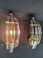 Wandlamp (2) - Kristal, Metaal