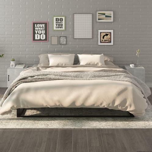 vidaXL Nachtkastjes 2 st bewerkt hout betongrijs, Huis en Inrichting, Slaapkamer | Nachtkastjes, Nieuw, Minder dan 45 cm, Hout