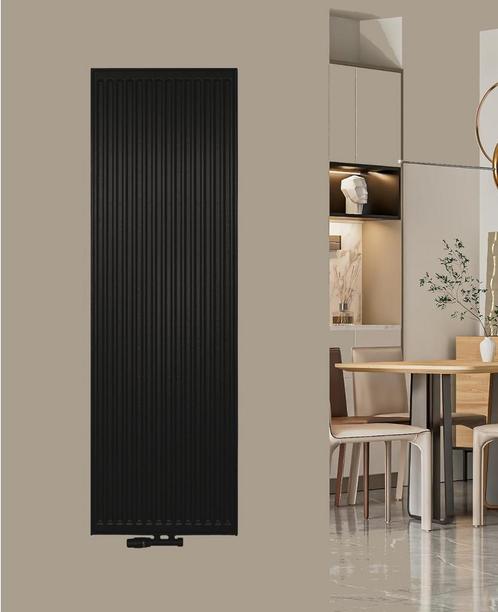 H200 x B60 Verticale designradiator T20 - C6 geribbeld Mat, Doe-het-zelf en Verbouw, Verwarming en Radiatoren, Ophalen of Verzenden