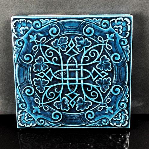 Antiek Tegel - English Tile - Victorian - Antiek - 1890-1910, Antiek en Kunst, Antiek | Glas en Kristal