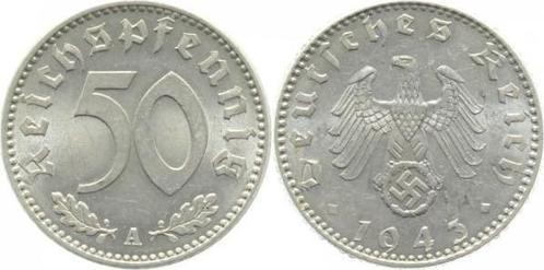 Duitsland 50 Pfennig 1943 A vz/st/prfr! J 372, Postzegels en Munten, Munten | Europa | Niet-Euromunten, Verzenden