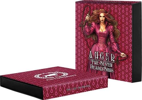 Wereld. Silver bar ND Seven Deadly Sins - Anger, 2 Oz (.999), Postzegels en Munten, Munten | Europa | Niet-Euromunten