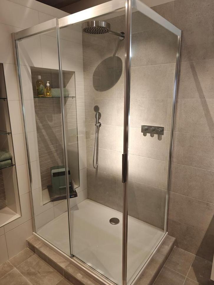 Duka 4200-2 Douchecabine 120x90cm met gratis douchebak 0023, Doe-het-zelf en Verbouw, Sanitair, Douche, Nieuw, Chroom, Glas, Ophalen