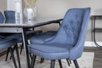 Eetkamerstoel - Ashley - Blauw - Jörn, Verzenden, Nieuw