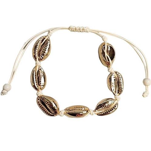 Fako Bijoux® - Armband - Schelpjes - Goud - Wit, Sieraden, Tassen en Uiterlijk, Armbanden, Verzenden