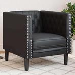 vidaXL Chesterfield Bank Stoel Zwart 71 x 74.5 x 70.5 cm, Huis en Inrichting, Verzenden, Nieuw, Minder dan 150 cm