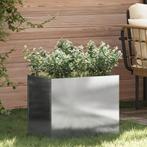 vidaXL Tuin Bloempot Zilver 50 x 32 x 40 cm Roestvrij staal, Verzenden, Minder dan 60 cm, Nieuw, Metaal