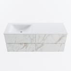 MONDIAZ VICA 130cm badmeubel onderkast Carrara 4 lades., Ophalen of Verzenden, Nieuw, Bad