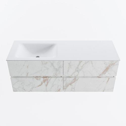 MONDIAZ VICA 130cm badmeubel onderkast Carrara 4 lades., Doe-het-zelf en Verbouw, Sanitair, Bad, Nieuw, Ophalen of Verzenden