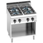 GGM Gastro | Gasfornuis - 28 kW - 4-pits | GHB871P | GHB871P, Verzenden, Nieuw, Inbouw