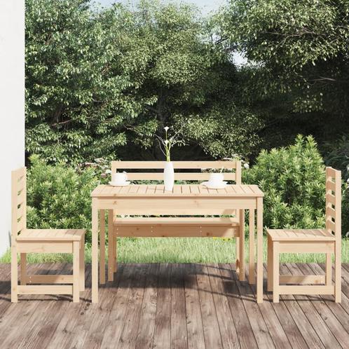 vidaXL 4-delige Tuinset massief teakhout, Tuin en Terras, Tuinsets en Loungesets, Tuinset, Nieuw, 4 zitplaatsen, Verzenden