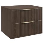 Wastafelkast Rimini 60 cm - Walnoot Bruin - Badmeubel, Verzenden, Nieuw, Wastafelkast