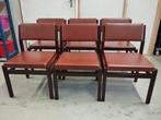 Pastoe - Stoel (6) - Hout, Leder - 6 x Pastoe stoelen