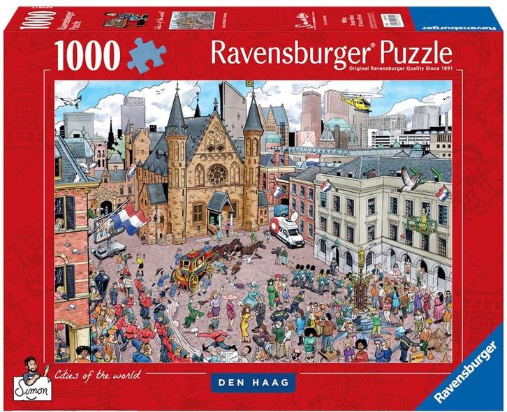 Fleroux - Den Haag Puzzel (1000 stukjes) | Ravensburger -, Hobby en Vrije tijd, Denksport en Puzzels, Nieuw, Verzenden