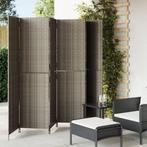 vidaXL Kamerscherm 6 panelen poly rattan grijs, Verzenden, Nieuw
