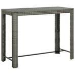 vidaXL Tuinbartafel 140,5x60,5x110,5 cm poly rattan grijs, Tuin en Terras, Tuintafels, Verzenden, Nieuw