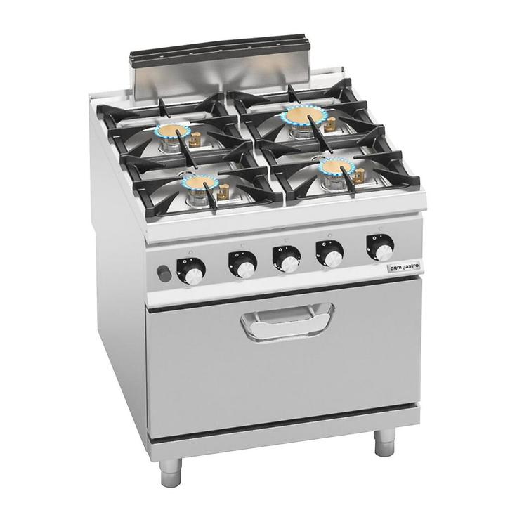 GGM Gastro | Gasfornuis - met 4 branders - 28 kW - incl. |, Witgoed en Apparatuur, Fornuizen, Inbouw, Verzenden