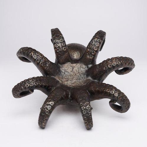 sculptuur, Sculpture Octopus - Bronze - 14 cm - Brons, Antiek en Kunst, Kunst | Designobjecten