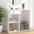 vidaXL Cosmeticakast 80x40x75 cm bewerkt hout hoogglans wit, Huis en Inrichting, Kasten | Overige, Verzenden, Nieuw