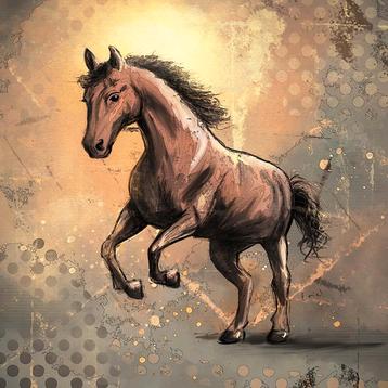 Kunstwerk springend paard beschikbaar voor biedingen