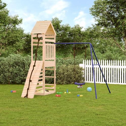 vidaXL Speelhuis massief grenenhout, Kinderen en Baby's, Speelgoed | Buiten | Speeltoestellen, Nieuw, Verzenden