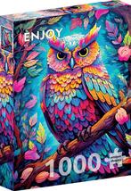 Dazzling Owl Puzzel (1000 stukjes) | Enjoy Puzzle - Puzzels, Hobby en Vrije tijd, Denksport en Puzzels, Nieuw, Verzenden