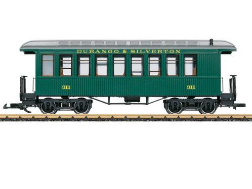 LGB 36821 D&S RR Personenwagen, Metallrader, Hobby en Vrije tijd, Modeltreinen | Overige schalen, Overige typen, Nieuw, LGB, Analoog