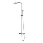 Regendoucheset IVY Bond Opbouw Thermostatisch 20 cm Slim, Ophalen of Verzenden, Nieuw, Chroom, Kraan