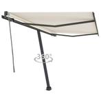 vidaXL Luifel vrijstaand automatisch 350x250 cm crèmekleurig, Tuin en Terras, Verzenden, Nieuw