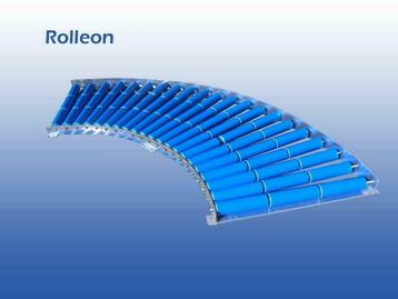 Rollerbaanbochten kunststofrollen en een hoek van 90 graden