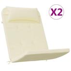 Stoelkussens 2pk Creme | Tweedekansje, Ophalen of Verzenden, Nieuw