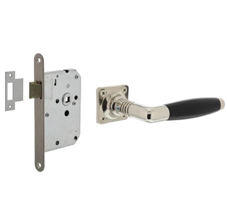 Intersteel deurbeslag set loopslot rvs + deurklink Ton basic, Doe-het-zelf en Verbouw, Hang- en Sluitwerk, Verzenden