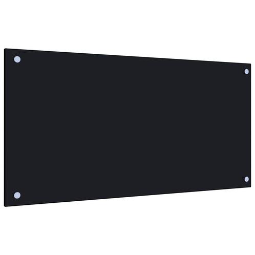 vidaXL Spatscherm keuken 80x40 cm gehard glas zwart, Huis en Inrichting, Keuken | Keukenbenodigdheden, Nieuw, Verzenden