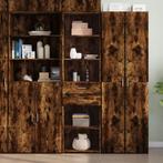 vidaXL buffetkast 50x42,5x185 cm bewerkt hout gerookt, Huis en Inrichting, Kasten | Buffetkasten, Minder dan 50 cm, Verzenden