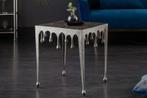 Extravagante salontafel LIQUID LINE L 46 cm zilver, Huis en Inrichting, Tafels | Sidetables, Ophalen of Verzenden, Nieuw