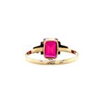 Gouden vintage ring met robijn 14 krt, Ophalen of Verzenden, Nieuw
