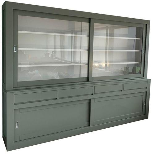 Buffetkast Engels groen design 300cm soft close, Huis en Inrichting, Kasten | Buffetkasten, Ophalen of Verzenden