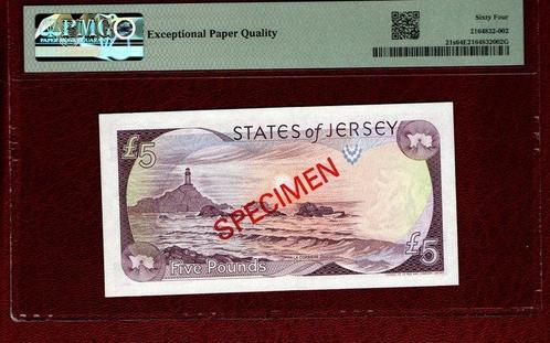 Jersey. £5 Pound - Pick# 21s ND (1993) - SPECIMEN- (Zonder, Postzegels en Munten, Munten | Nederland