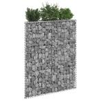 vidaXL Gabion plantenbak trapezium 80x20x100 cm, Tuin en Terras, Bloembakken en Plantenbakken, Verzenden, Nieuw, Metaal, 60 tot 100 cm