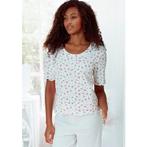 s.Oliver RED LABEL Beachwear Pyjama top met pofmouwen, Verzenden