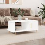 vidaXL Salontafel 90x50x40 cm bewerkt hout wit, Huis en Inrichting, Tafels | Salontafels, 50 tot 100 cm, Verzenden, Nieuw, 50 tot 100 cm
