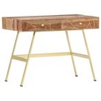 vidaXL Schrijftafel met lades 100x55x75 cm massief, Huis en Inrichting, Verzenden, Nieuw