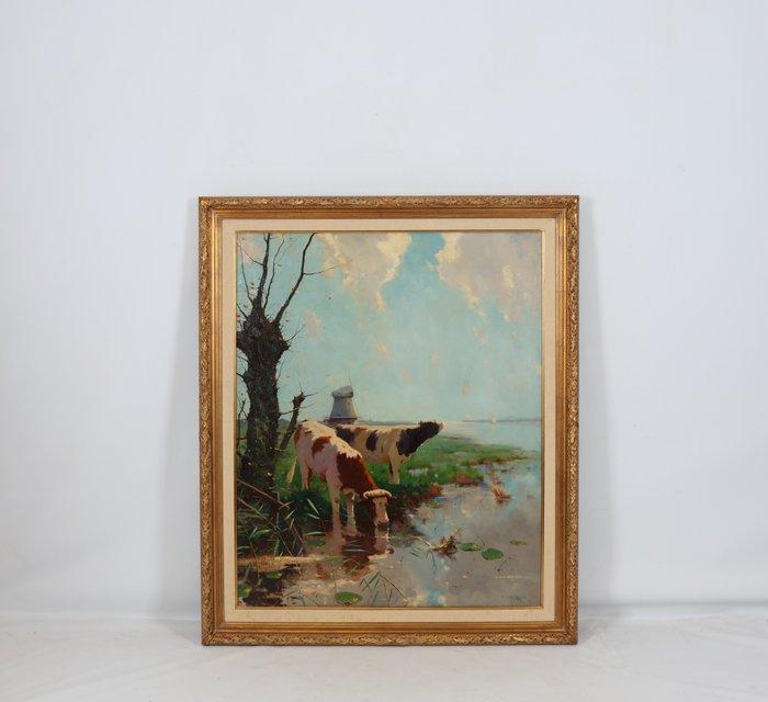 William Castle Keith (1864-1927) - Hollands landschap met, Antiek en Kunst, Kunst | Schilderijen | Klassiek