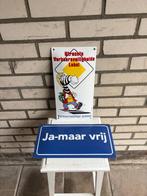 Emaille reclamebord - Set van 2 Nederlandse Verkeersborden –, Antiek en Kunst